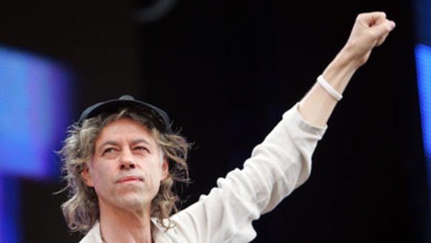 ‘‘Billions watching’’ ...Bob Geldof at Live 8 in 2005.