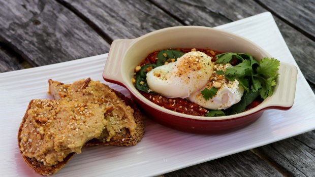  The Moroccan eggs served for breakfast at  Amanda's Cafe in Yarra Junction 