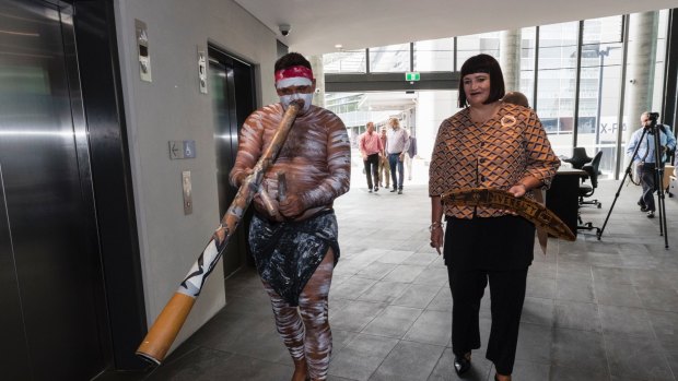 Raelene Castle receives a traditional welcome at ARU headquarters on 15th January, 2018. Photo: Brook Mitchell