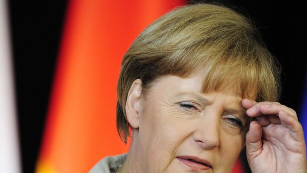 German Chancellor Angela Merkel under pressure.