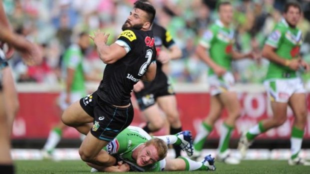 No thanks: Josh Mansour of the Panthers rejected a move to the Raiders.