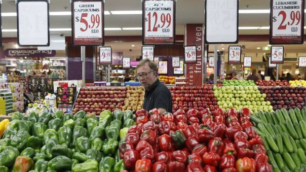 Falling prices for fruit and vegetables have pushed inflation lower.