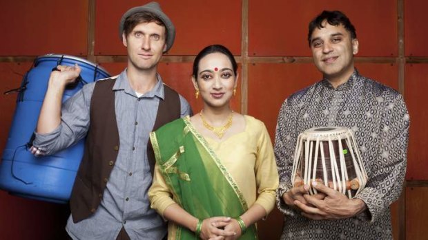 Integrated: Director Ben Walsh, Indian dancer Shruti Ghosh, and tabla player Bobby Singh.