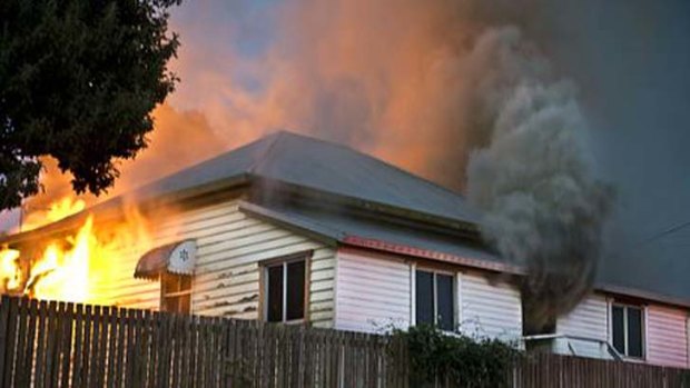 A child died in this house fire in North Toowoomba.