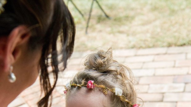Annabelle Potts made a beautiful flowergirl at her parents' wedding.