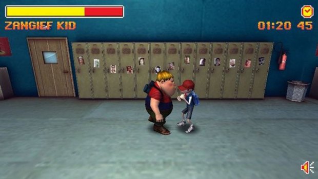 A screen grab from the Zangief kid video game.