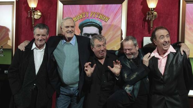 Completely different: The original cast of the Monty Python troupe, Michael Palin, John Cleese, Terry Jones, Terry Gilliam and Eric Idle in 2009.