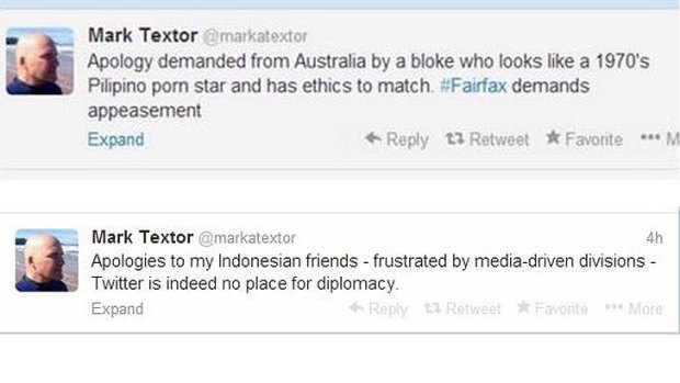 Musings: Tweets sent by Mark Textor in recent days.