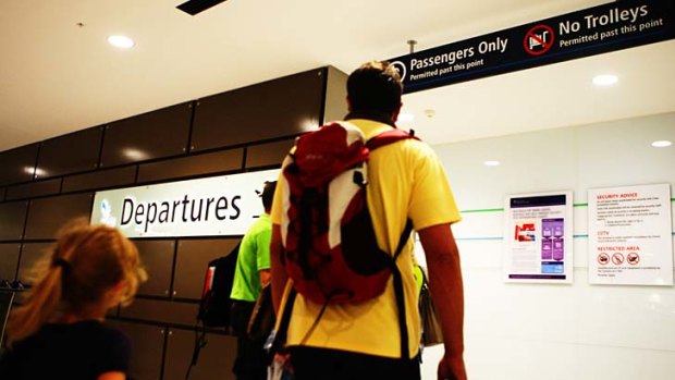 Exodus ... Australians are heading for the gates as domestic travel plummets.