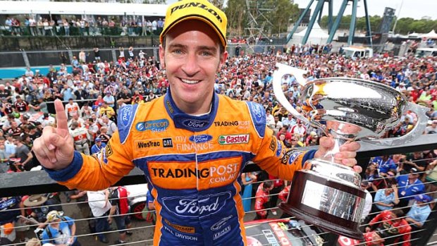 Nice finish: Will Davison after his win in the Sydney 500.
