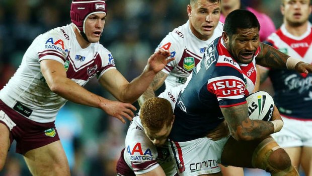 Strong runner: Frank-Paul Nuuausala of the Roosters.