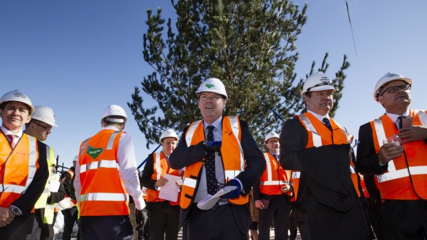 Lendlease chief executive Steve McCann (centre) has called for tax changes to boost affordable rentals.
