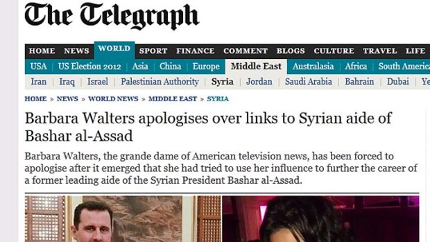 Forced to apologise ... how London's <i>The Daily Telegraph</i> broke the story.