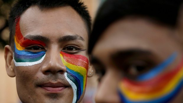 India's Lesbian, Gay, Bisexual and Transgender (LGBT) rights activists participate in a Rainbow Pride Walk in Kolkata, India, last month.