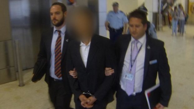 Body in the boot: a man was arrested at Sydney Airport.