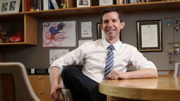 Minister for Education and Training Simon Birmingham at Parliament House on Tuesday.