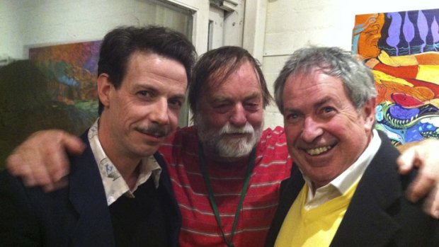 Noah Taylor, Barry Dickins and Paul Taylor revel in the art of mateship in Carlton.