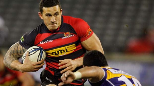 Injury cloud . . . Sonny Bill Williams is likely to miss the start of the Super Rugby season.