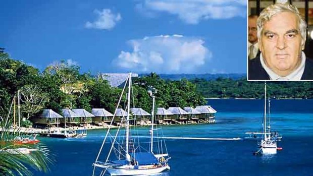 Haven ... Vanuatu, where the Australian accountant Robert Agius (inset) is alleged to have based his schemes.