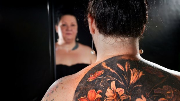 Sandra Minchin-Delohery's back tattoo is a reproduction of a work by a 17th century Dutch artist.