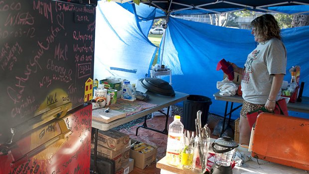 The kitchen at the Musgrave Park Tent Embassy in Brisbane, March 31, 2012.