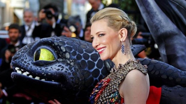 Cate Blanchett on the Cannes red carpet.