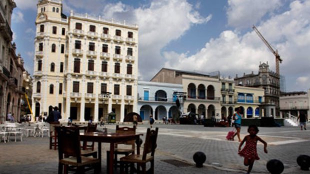 A square in Old Havana, Cuba.