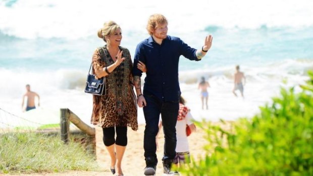 High note for Summer Bay as Ed Sheeran pops in for a day at the beach with Emily Symons.
