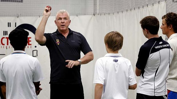 There's no problem &#8230; Craig McDermott, at his clinic on Monday, is not against Australia playing two left-arm pacemen.