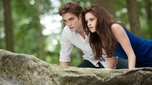 Breaking bad ... Robert Pattinson and Kristen Stewart in <i>Twilight Saga: Breaking Dawn - Part 2</i>.