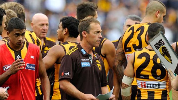 Unsure of what went wrong: Hawthorn coach Alastair Clarkson at the MCG on Monday.