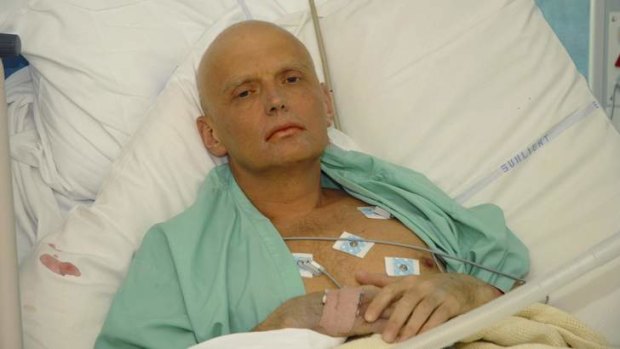 Poisoned ... Alexander Litvinenko   in his hospital bed in  November  2006.