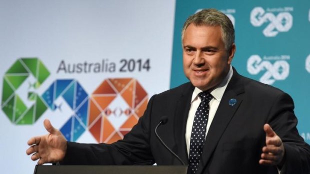 Treasurer Joe Hockey speaks at the conclusion of the G20 meeting of finance ministers in Cairns.