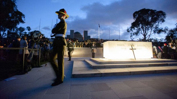 The Anzac Day Dawn Service at the Australian War Memorial.