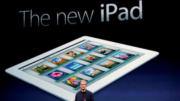 Big seller ... Tim Cook launches the new iPad.