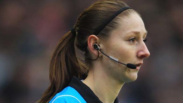 Sian Massey  ... ran the line in the game between Wolves and Liverpool.