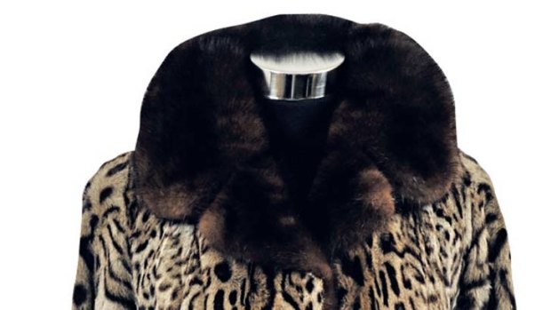 This full-length ocelot-and-mink fur coat sold for $2000.
