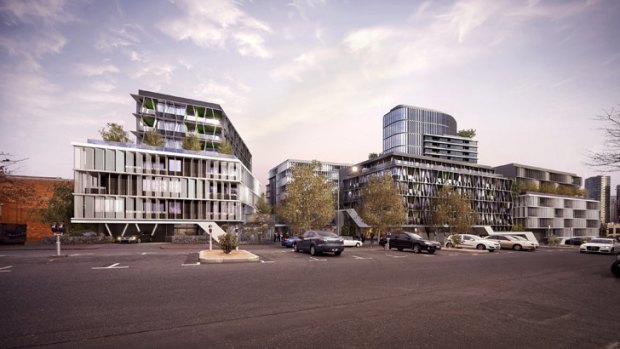 The planned 501-dwelling development would replace a call centre in Rosslyn Street, West Melbourne.