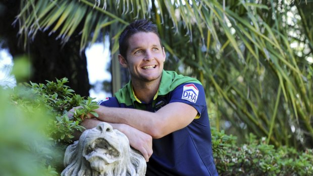 Jarrod Croker after being announced as Canberra Raiders captain at Canberra Zoo on Friday.