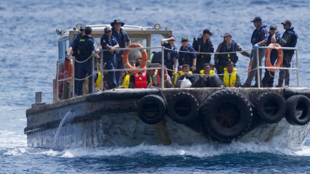 The vessel was carrying the largest number of asylum seekers since a boat carrying 194 people arrived in June 2009.