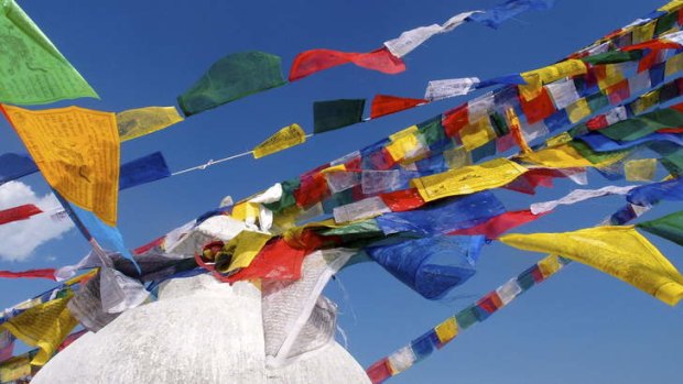 Prayer flags in Kathmandu.