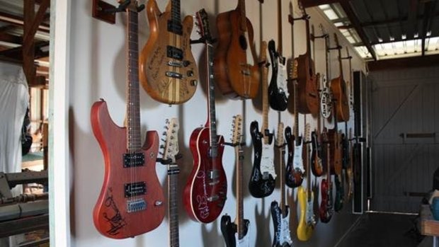 The stolen guitar collection worth $30,000.