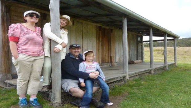 Isabel and Genevieve Rohrlach with their mum Veronica and dad Shaun at Brayshaws Homestead