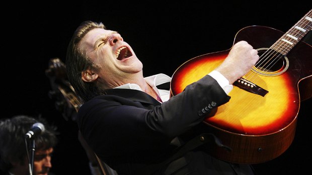 Tex Perkins performs during <i>The Man in Black</i>, his Johnny Cash tribute show.