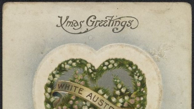 A "white Australia" Christmas greetings postcard (1907).