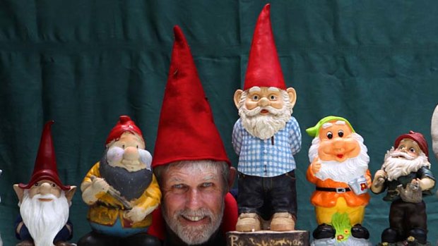 Beard company &#8230; David Cook preparing for the Gnome Convention, which attracts more than 2000 gnomes and their handlers.