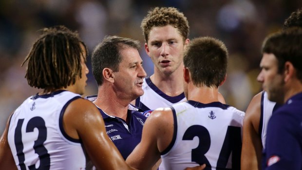 Ross Lyon has been frustrated by Fremantle's kicking issues.