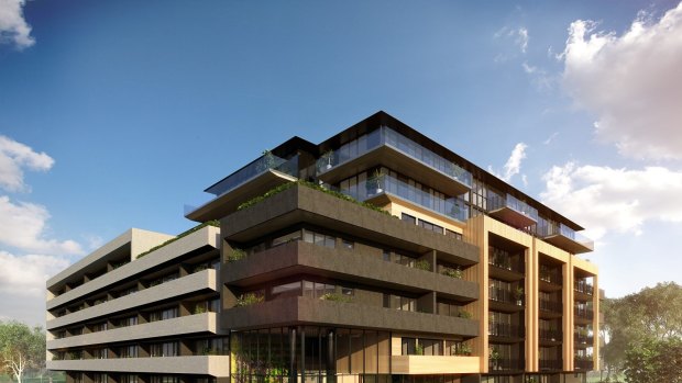 An artist's impression of the seven-level project that will replace the Yarraville Tannery.