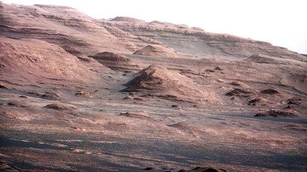 The base of Mount Sharp on Mars.