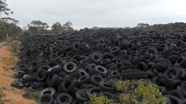 Bushfires came within a couple of kms of a massive tyre dump near Stawell in western Victoria.
